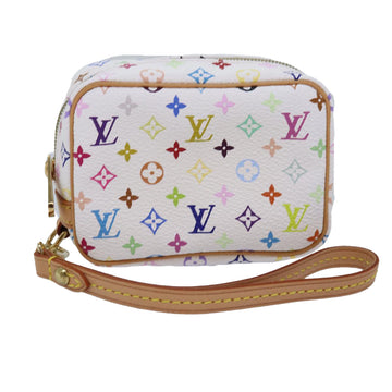 LOUIS VUITTON Monogram Multicolor Trousse Wapity Pouch White M58033 Auth 76790A