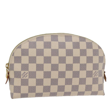 LOUIS VUITTON Damier Azur Pochette Cosmetic GM Pouch N23346 LV Auth 76901