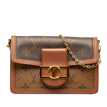 LOUIS VUITTON Monogram Reverse Dauphine Wallet on Chain Handbag