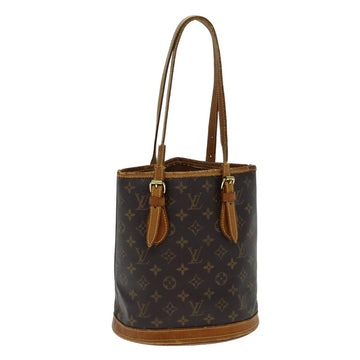 LOUIS VUITTON Monogram Bucket PM Shoulder Bag M42238 LV Auth 77066