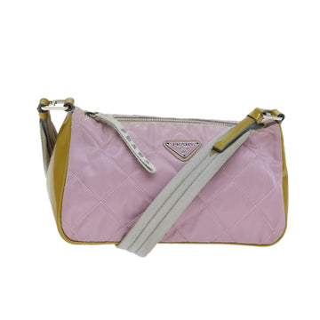 PRADA Shoulder Bag Nylon Pink Auth 77076