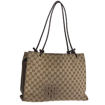 GUCCI GG Canvas Shoulder Bag Beige 109140 Auth 77091