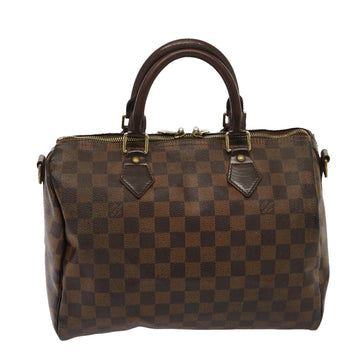 LOUIS VUITTON Damier Ebene Speedy Bandouliere 30 Hand Bag N41367 LV Auth 77279