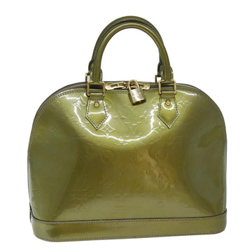 LOUIS VUITTON Monogram Vernis Alma PM Hand Bag Veil Olive M91582 LV Auth 77311