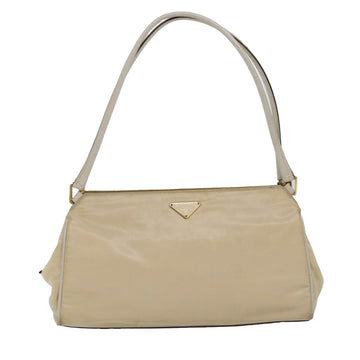 PRADA Shoulder Bag Nylon Beige Auth 77351