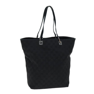 GUCCI GG Canvas Tote Bag Black 31243 Auth 77370