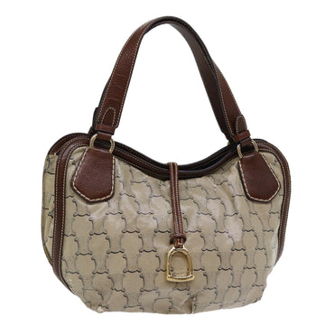 CELINE Paris Macadam Canvas Hand Bag Brown Auth 77387