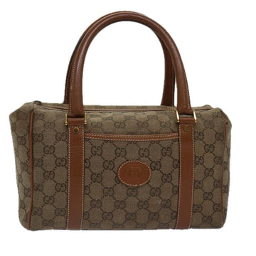 GUCCI GG Canvas Hand Bag Brown 000 101 0140 Auth 77490