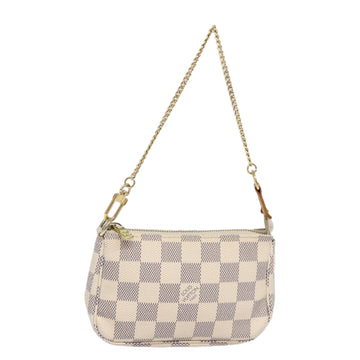 LOUIS VUITTON Damier Azur Mini Pochette Accessoires Pouch N60487 LV Auth 77545