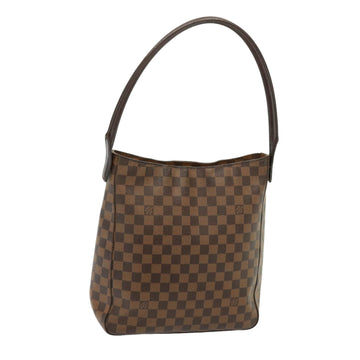 LOUIS VUITTON Damier Ebene Looping GM Shoulder Bag N51144 LV Auth 77548