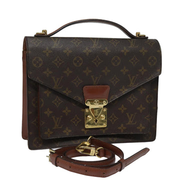 LOUIS VUITTON Monogram Monceau 28 Hand Bag 2way M51185 LV Auth 77557