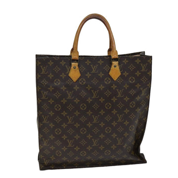 LOUIS VUITTON Monogram Sac Plat Hand Bag M51140 LV Auth 77617