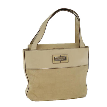 CELINE Hand Bag Canvas Beige Auth 77718