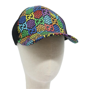 GUCCI GG Psychedelic Cap M Multicolor 517074 Auth 77725