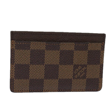 LOUIS VUITTON Damier Ebene Porte Cartes  Simple Card Case N61722 LV Auth 77746