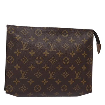 LOUIS VUITTON Monogram Poche Toilette 26 Pouch M47542 LV Auth 77756