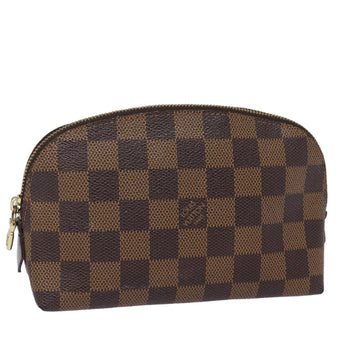 LOUIS VUITTON Damier Ebene Pochette Cosmetic PM Pouch N47516 LV Auth 77849