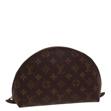 LOUIS VUITTON Monogram Trousse Demi Ronde Cosmetic Pouch M47520 LV Auth 77855