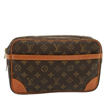 LOUIS VUITTON Monogram Compiegne 28 Clutch Bag M51845 LV Auth 77886