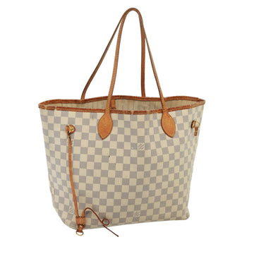 LOUIS VUITTON Damier Azur Neverfull MM Tote Bag N41605 LV Auth 77890