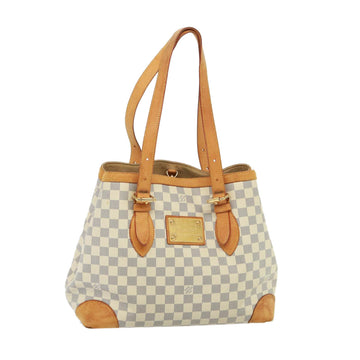 LOUIS VUITTON Damier Azur Hampstead MM Tote Bag N51206 LV Auth 77891