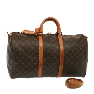 LOUIS VUITTON Monogram Keepall Bandouliere 50 Boston Bag M41416 LV Auth 77921