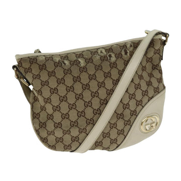 GUCCI GG Canvas Shoulder Bag Beige Auth 77937