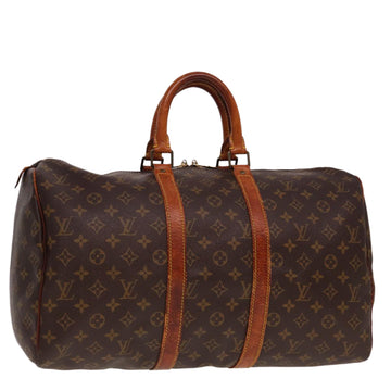 LOUIS VUITTON Monogram Keepall 45 Boston Bag M41428 LV Auth 77950