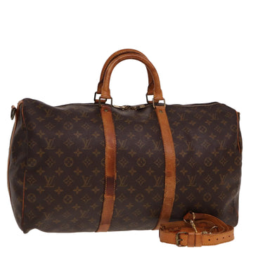 LOUIS VUITTON Monogram Keepall Bandouliere 50 Boston Bag M41416 LV Auth 77951