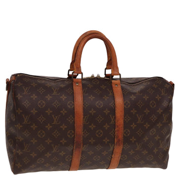 LOUIS VUITTON Monogram Keepall Bandouliere 45 Boston Bag M41418 LV Auth 77962