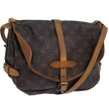 LOUIS VUITTON Monogram Saumur 30 Shoulder Bag M42256 LV Auth 77976