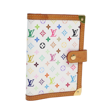 LOUIS VUITTON Multicolor Agenda PM Day Planner Cover White R21074 LV Auth 78000