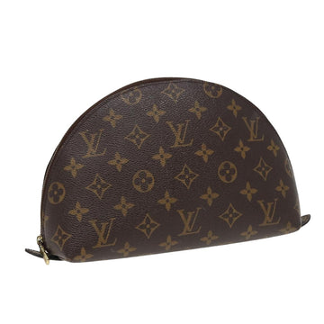 LOUIS VUITTON Monogram Trousse Demi Ronde Cosmetic Pouch M47520 LV Auth 78013