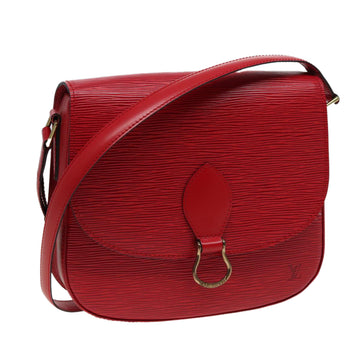 LOUIS VUITTON Epi Saint Cloud GM Shoulder Bag Red M52197 LV Auth 78032