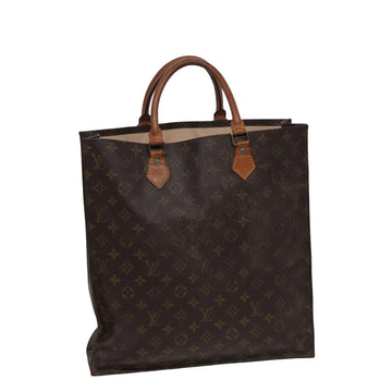 LOUIS VUITTON Monogram Sac Plat Hand Bag M51140 LV Auth 78066