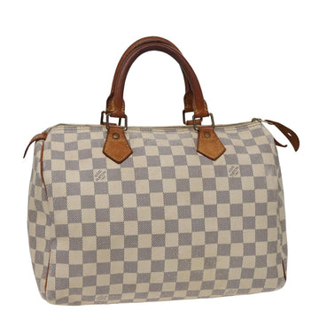 LOUIS VUITTON Damier Azur Speedy 30 Hand Bag N41533 LV Auth 78068