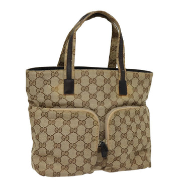 GUCCI GG Canvas Hand Bag Beige 002 1080 Auth 78093