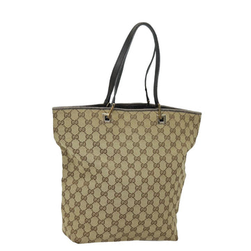 GUCCI GG Canvas Tote Bag Beige 002 1098 Auth 78094