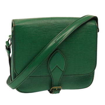 LOUIS VUITTON Epi Cartouchiere MM Shoulder Bag Green M52244 LV Auth 78113