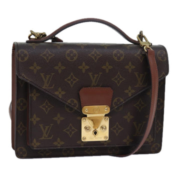 LOUIS VUITTON Monogram Monceau Hand Bag 2way M51185 LV Auth 78129