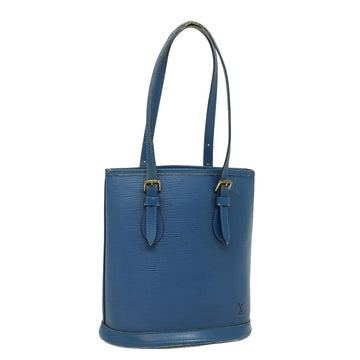 LOUIS VUITTON Epi Bucket PM Shoulder Bag Blue LV Auth 78158