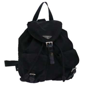 PRADA Backpack Nylon Black Auth 78254