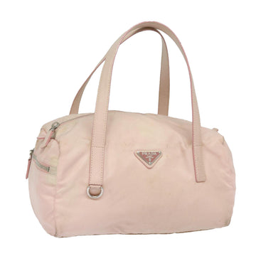 PRADA Hand Bag Nylon Pink Auth 78331