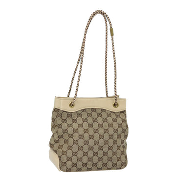 GUCCI GG Canvas Shoulder Bag Beige 109143 Auth 78342