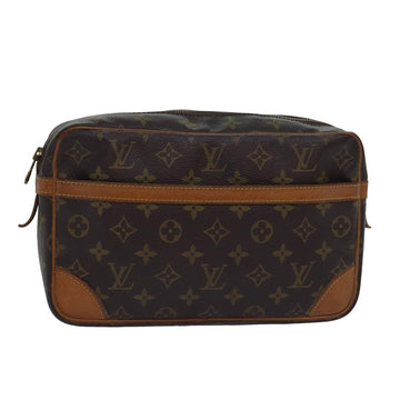 LOUIS VUITTON Monogram Compiegne 28 Clutch Bag M51845 LV Auth 78387