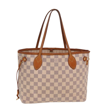 LOUIS VUITTON Damier Azur Neverfull PM Tote Bag N41362 LV Auth 78433