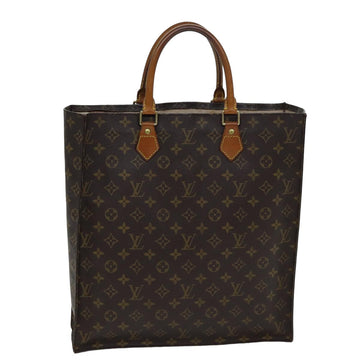 LOUIS VUITTON Monogram Sac Plat Hand Bag M51140 LV Auth 78435