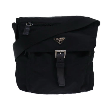 PRADA Shoulder Bag Nylon Black Auth 78509