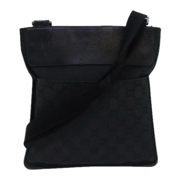 GUCCI GG Canvas Shoulder Bag Black 27639 Auth 78640