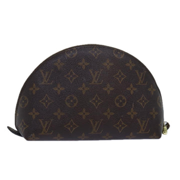 LOUIS VUITTON Monogram Trousse Demi Ronde Cosmetic Pouch M47520 LV Auth 78650